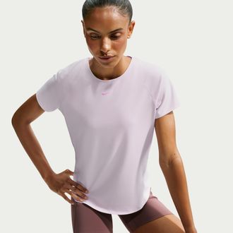 Nike Womens Universa Dri-FIT Short-Sleeve Top in Purple | IO9960-583