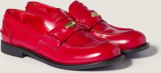 Miu Miu Brushed leather penny loafers