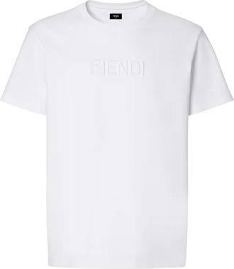 Fendi White SLIM FIT T-SHIRT