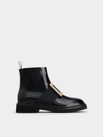 Roger Vivier Viv Rangers Chelsea Booties in leather