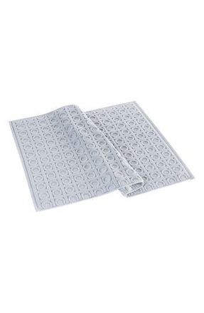 Brooks Brothers Circle in Square Bath Mat in Silver at Nordstrom Rack