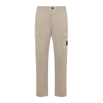 Stone Island Slim-fit Trousers, male, Beige, Size: W32 Cargo Trousers