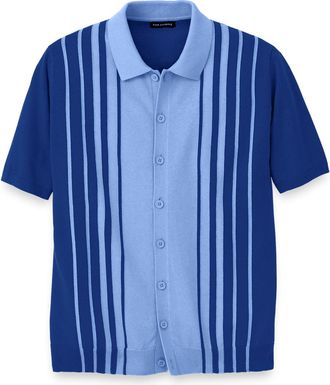 Paul Fredrick Cotton Button Front Polo