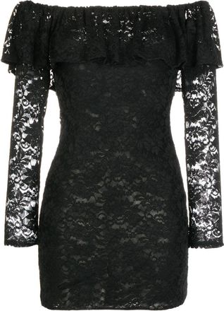 Caroline Constas Alessia off-shoulder dress - women - Polyamide/Elastane/Polyamide - M - Black