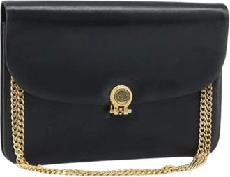 Dior Pre-owned Shoulder Bags, female, Black, Size: ONE SIZE Pre-owned Vintage Leather Shoulder Bag