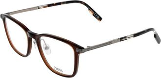 Ermenegildo Zegna Bruine Rechthoekige Optische Monturen - Heren - Brillen - Bruin - ONE Size - Accessoires