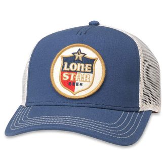 American Needle Lone Star And White Mesh Adjustable Snapback Trucker Hat