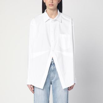 Balenciaga Asymmetrical white cotton shirt