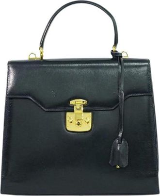 Gucci Pre-owned Handbags, female, Blue, Size: ONE SIZE Pre-owned Leather Handbag