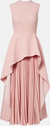 Solace London Abito midi Severny a strati pliss&eacute;