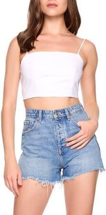 Susana Monaco Lace Back Poplin Camisole in Sugar at Nordstrom Rack, Size Medium