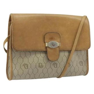 Dior Pre-owned Cross Body Bags, female, Beige, Size: ONE SIZE Pre-owned Vintage PVC Shoulder Bag