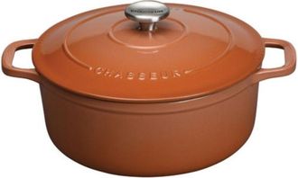 Chasseur Cacerola Redonda De Hierro Fundido Esmaltado De 28 Cm, Color Casta&ntilde;o - Puc472899 - Chasseur