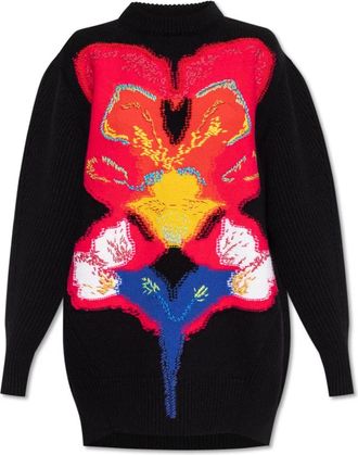 Alexander McQueen Wollen trui - Dames - Coltruien - Zwart - M - Wol - Truien & Vesten