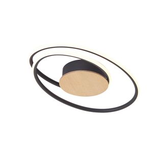 QAZQA Qazqa Plaf&oacute;n De Dise&ntilde;o De Madera Con Led Regulable En 3 Pasos