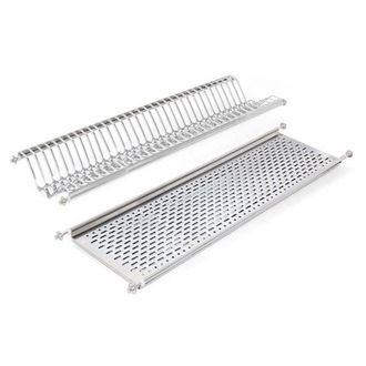 Emuca Emuca - Escurreplatos Para M&oacute;dulos Altos, M&oacute;dulo 900mm, Acero Inoxidable - Acero Inoxidable