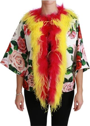 Dolce & Gabbana Jacket Cape - Dames - Ponchos - Veelkleurig - S - Katoen - Jassen