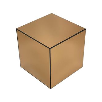 Sweeek Mesa c&uacute;bica con espejos, 35cm, ambar
