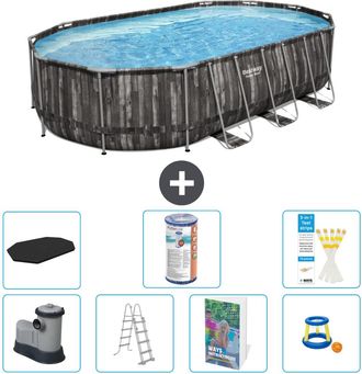 Bestway Piscina Bestway Power Steel Oval - 610x366x122 Cm - 8-piezas S541