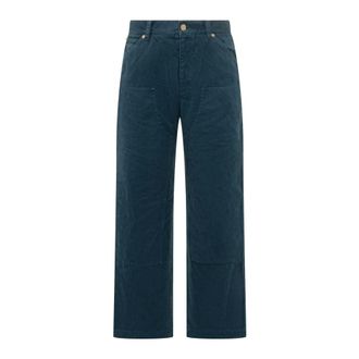 Versace Straight Jeans, male, Blue, Size: M Carpenter Trousers