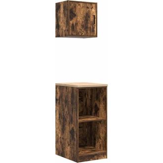 vidaXL vidaXL Garage Cabinets 2 pcs Smoked Oak Engineered Wood