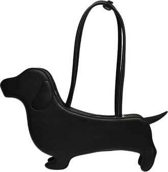 Generic Elegant PU Leather Underarm Bag Dachshund Shoulder Bags Casual Handbag for Pet Enthusiasts and Trendsetters