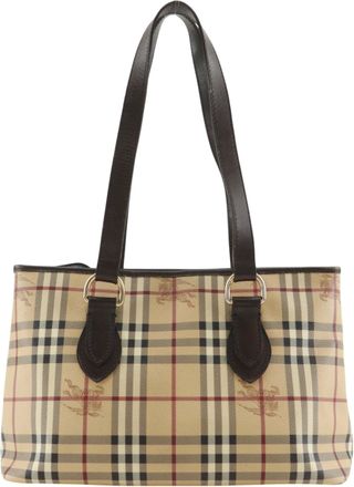 Burberry Beige Pvc Tote Bag (Pre-Owned)