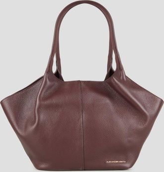 Alexander Smith Rachel Medium shoulder bag in bordeaux tumbled leather