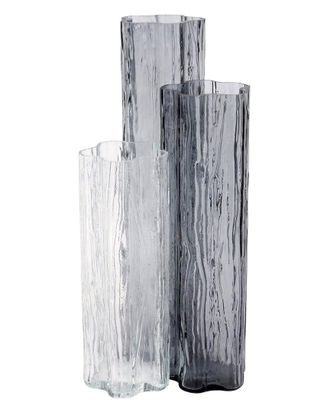 Vietri Vietri Flora Glass Gray Vase With $15 Credit