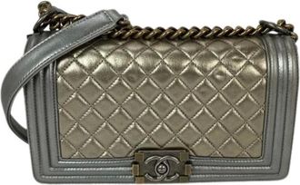 Chanel Borsa a spalla Chanel Pre-owned Metallic Calfskin Quilted Medium Boy Flap - - Pre-owned - Donna - Multicolore - ONE SIZE