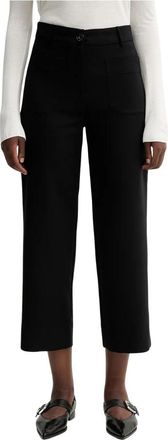 Sessun Hudkin Patch Pockets Ankle Pant - Dames - Vrijetijds broeken - Zwart - L - Leer - Broeken