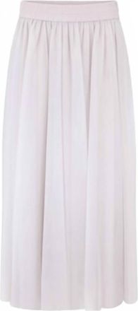 Fabiana Filippi Womens Flared Tulle Midi Skirt In Light Beige