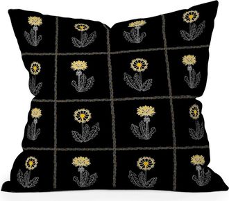 Deny Designs Dandelion Patchwork Accent Pillow in Black at Nordstrom Rack