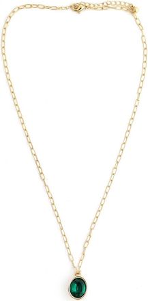 Panacea Crystal Oval Pendant Necklace in Green at Nordstrom Rack