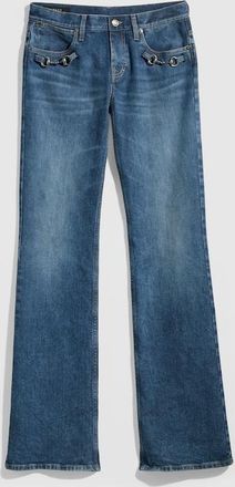Gucci Stretch Cotton Denim With Horsebit, Blue