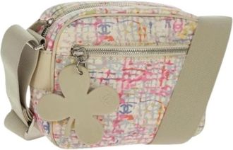 Chanel Pre-owned Cross Body Bags, female, Multicolor, Size: ONE SIZE Pre-owned Vintage Canvas Shoulder Bag