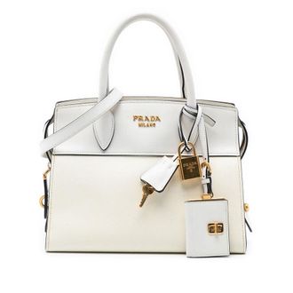 Prada Pre-owned Prada Saffiano And City Calf Esplanade Satchel Ladies TBDUT57QC7AFZ95W