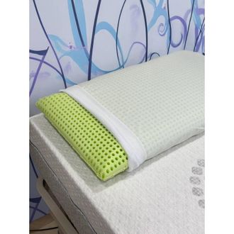 Talamo Italia Set di 4 Cuscini per letto, 100% Made in Italy, Guanciale sfoderabile a saponetta in Memory Foam forato,Anallergico e Traspirante,70x40xh16 cm