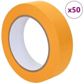 vidaXL Cintas De Enmascarar Para Pintores 50 Pcs Amarillo 25mm X 50m Vidaxl