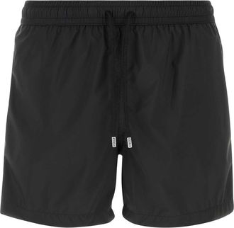 Fedeli Black Polyester Swimming Shorts