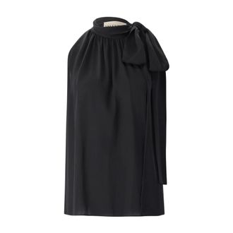 Valentino Dames, Blouses & Shirts, Zwart, Maat: 2XS Zijde