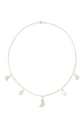 Freya Rose Petite Moon Necklace, Silver at Nordstrom