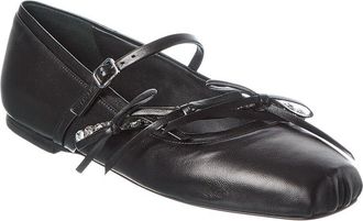 Jimmy Choo London Loli Leather Ballerina Flat