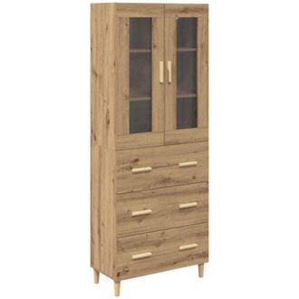 vidaXL Highboard with Drawer Artisan Oak 69.5 x 34 x 180 cm vidaXL