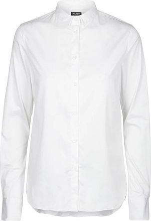 Mos Mosh Witte Shirt met Lange Mouwen - Dames - Overhemden - Wit - S - Katoen - Overhemden