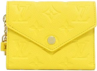Louis Vuitton Yellow Leather Wallet (Tri-Fold) (Pre-Owned)