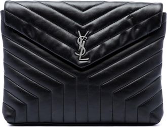 Saint Laurent Pre-owned Saint Laurent Matelasse Calfskin Monogram LouLou Document Clutch Ladies FD5XWSFRFLPVPBCD
