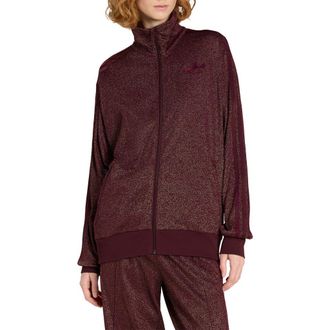 adidas Lurex Firebird Fit Track Jacket in Medium Red at Nordstrom Rack, Size X-Small