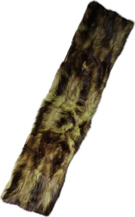 Dolce & Gabbana Multicolor Fur Shawl Neck Wrap Cover Collar Womens Scarf