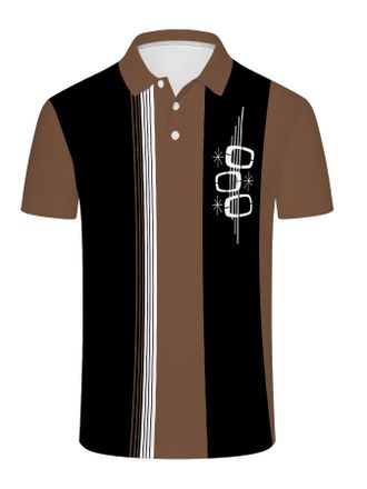 Generic Mens Polo Shirts Short Sleeve Striped Polo Shirt Fashion Casual Golf Shirts (UK, Alpha, 5XL, Regular, Regular, 12)